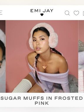 Emi Jay Frosted Pink Faux-Fur Ear Muffs